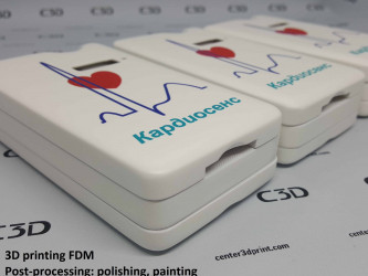 3D printing FDM device body with post-processing (polishing, painting)