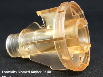 3D printing for medicine with a biocompatible resin from Formlabs Biomed Amber Resin