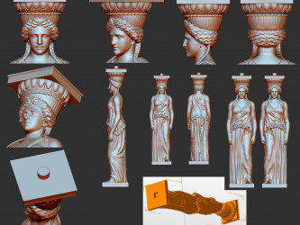 Caryatid sculpting in Center 3D Print